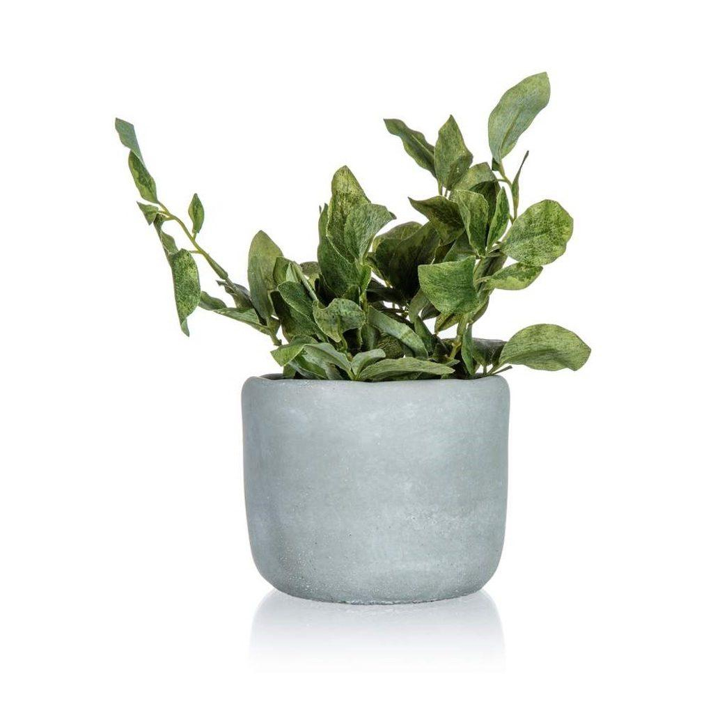 HOME DECOR Květina umělá v betonovém květináči GREENERY 18 x 20 cm