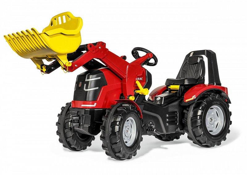 Šlapací traktor X-Trac Premium červený s předním nakladačem