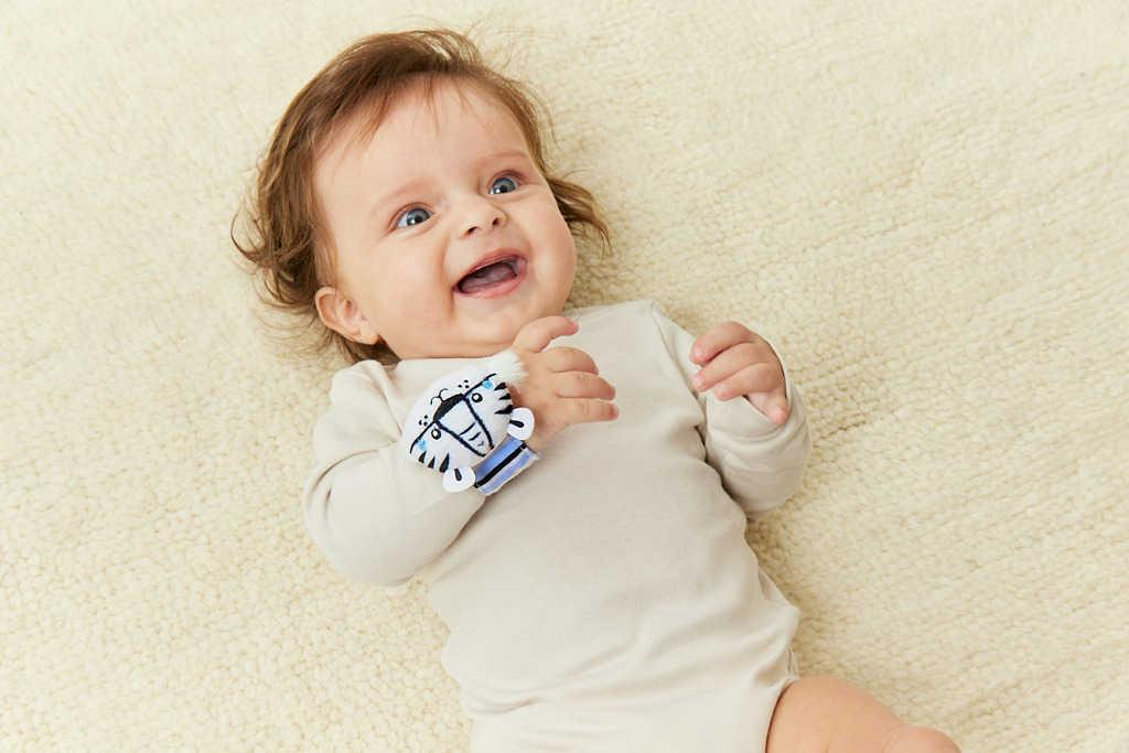 GaGaGu Chrastítko baby na ruku set 2ks tygr + pejsek pro miminko PLYŠ