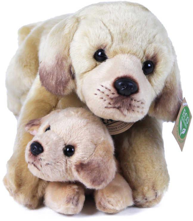 PLYŠ Set pes světlý labrador + mládě 25cm Eco-Friendly *PLYŠOVÉ HRAČKY*