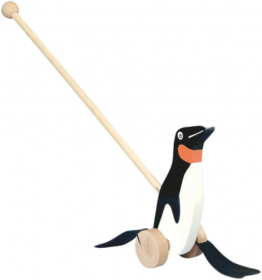 Tučňák na tyči - černobílý